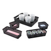 Plastic Weave Bin, Black, Pack of 5