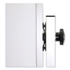 Reversible Magnetic Porcelain Whiteboard with Aluminum Frame, 53.25" x 72.25", White Surface, Satin Aluminum Frame