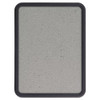 Contour Granite Board, 36" x 24", Granite Gray Surface, Black Plastic Frame