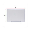 Deluxe Melamine Dry Erase Board, 36" x 24", White Surface, Satin Aluminum Frame