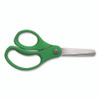 Kids' Blunt Tip Stainless Steel Safety Scissors, 5" Long, 2.05" Cut Length, Straight Green Handle