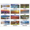 Landscape Monthly Wall Calendar, Landscapes Photography, 12 x 12, White/Multicolor Sheets, 12-Month (Jan to Dec): 2025