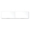 Magnetic Porcelain Whiteboard with Aluminum Frame, 193" x 48.5", White Surface, Satin Aluminum Frame