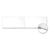 Magnetic Porcelain Whiteboard with Aluminum Frame, 193" x 48.5", White Surface, Satin Aluminum Frame