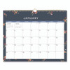 Ashlyn Monthly Wall Calendar, Floral Artwork, 15 x 12, White/Blue/Pink Sheets, 12-Month (Jan to Dec): 2025
