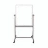 Mobile Magnetic Whiteboard, 36" x 68", White Surface, Satin Aluminum Frame