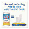 Disinfecting Cleaning Wipes, Flex Pack, 1-Ply, 8 x 7, Lemon Scent, White, 75 Towels/Box
