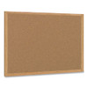 Earth Cork Board, 72" x 48", Tan Surface, Oak Finished Wood Frame