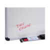 Modern Melamine Dry Erase Board with Aluminum Frame, 48" x 36", White Surface, Satin Aluminum Frame