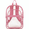 Clear with Color Trim Backpack, 11.5" x 5" x 16.5", Clear/Pink Clear with Color Trim Backpack, 11.5" x 5" x 16.5", Clear/Pink