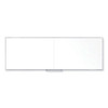 Non-Magnetic Whiteboard with Aluminum Frame, 144.63" x 48.47", White Surface, Satin Aluminum Frame