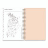 Natalya Weekly/Monthly Planner, Abstract Artwork, 8 x 5, Peach-Pink/White Cover, 12-Month (Jan to Dec): 2025