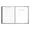 Signature Collection Black/Gray Felt Weekly/Monthly Planner, 11.25 x 9.5, Black/Gray Cover, 13-Month: Jan 2025 to Jan 2026