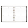 Signature Collection Black/Gray Felt Weekly/Monthly Planner, 11.25 x 9.5, Black/Gray Cover, 13-Month: Jan 2025 to Jan 2026