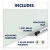 InvisaMount Magnetic Glass Marker Board, 74" x 42", White Surface