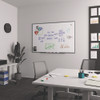 Magnetic Steel Dry Erase Board, 48" x 72", White Surface, Gray/Natural Aluminum Frame