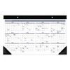 Contemporary Monthly Desk Pad, 18 x 11, White Sheets, Black Binding/Corners,12-Month (Jan to Dec): 2025