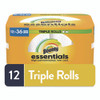 Essentials Select-A-Size Kitchen Roll Paper Towels, 2-Ply, 5.9 x 11, White, 162 Sheets/Triple Roll, 12 Rolls/Carton