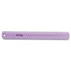 12" Jewel Colored Ruler, Standard/Metric, Plastic