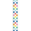 We Stick Together Checkered Rainbow Straight Bulletin Board Borders, 36 Feet Per Pack, 6 Packs