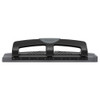 12-Sheet SmartTouch Three-Hole Punch, 9/32" Holes, Black/Gray