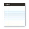 Premium Ruled Writing Pads with Heavy-Duty Back, Narrow Rule, Black Headband, 50 White 5 x 8 Sheets, 6/Pack