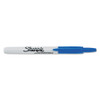 Retractable Permanent Marker, Fine Bullet Tip, Blue