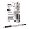 R.S.V.P. RT Ballpoint Pen, Retractable, Medium 1 mm, Black Ink, Clear Barrel, Dozen