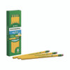 Ticonderoga Beginners Woodcase Pencil with Eraser and Microban, HB (#2), Black Lead, Yellow Barrel, 12/Pack