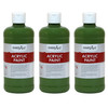 Acrylic Paint 16 oz, Green Oxide, Pack of 3