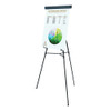 Telescoping Tripod Display Easel, Adjusts 35" to 64" High, Metal, Black