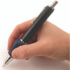 The Pencil Grip Heavyweight Ballpoint Pen with Patented Grip, Retractable, Medium 0.7mm, Black Ink, Black/Silver Barrel, 8/CT
