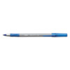 Round Stic Grip Xtra Comfort Ballpoint Pen Value Pack, Easy-Glide, Stick, Medium 1.2 mm, Blue Ink, Gray/Blue Barrel, 36/Pack