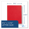 Pocket Folder with 3 Fasteners, 0.5" Capacity, 11 x 8.5, Red, 25/Box, 10 Boxes/Carton