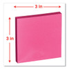 Fan-Folded Self-Stick Pop-Up Note Pads, 3" x 3", Assorted Neon Colors, 100 Sheets/Pad, 12 Pads/Pack