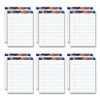 American Pride Writing Pad, Wide/Legal Rule, Red/White/Blue Headband, 50 White 8.5 x 11.75 Sheets, 12 Pads/Pack
