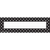 Black Polka Dots Flat Name Plates, 36 Per Pack, 6 Packs