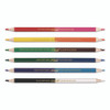 Duo-Color Colored Pencil Sets, 3 mm, 2B (#2), Assorted Lead, Assorted Barrel, 6/Pack