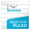 Docket Gold Ruled Perforated Pads, Wide/Legal Rule, 50 White 8.5 x 14 Sheets, 12/Pack