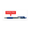 Comfort Grip Gel Pen, Retractable, Medium 0.7 mm, Blue Ink, Clear/Blue Barrel, Dozen