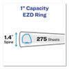 Durable Non-View Binder with DuraHinge and EZD Rings, 3 Rings, 1" Capacity, 11 x 8.5, Black, (8302)