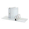 Deluxe Easy-to-Open D-Ring View Binder, 3 Rings, 5" Capacity, 11 x 8.5, White
