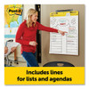 Vertical-Orientation Self-Stick Easel Pads, Wide Ruled, 25 x 30, White, 30 Sheets/Pad, 6 Pads/Pack
