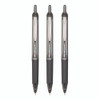 Precise V7RT Rollerball Pen, Retractable, Fine 0.7 mm, Black Ink, Black Barrel, 3/Pack