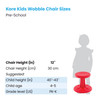 Pre-School Wobble Chair 12", Red