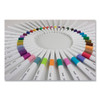 EMOTT Porous Point Pen, Stick, Fine 0.4 mm, Assorted Ink Colors, White Barrel, 10/Pack