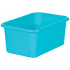 Teal Small Plastic Storage Bin, Pack of 6