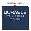 High Gloss Laminated Paperboard Folder, 100-Sheet Capacity, 11 x 8.5, Navy, 25/Box