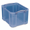 Snap-Lid Storage Bin, 8.45 gal, 14" x 18" x 12.25", Transparent Blue
