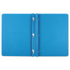 Title Panel and Border Front Report Cover, 3-Prong Fastener, Panel and Border Cover, 0.5" Cap, 8.5 x 11, Light Blue, 25/Box